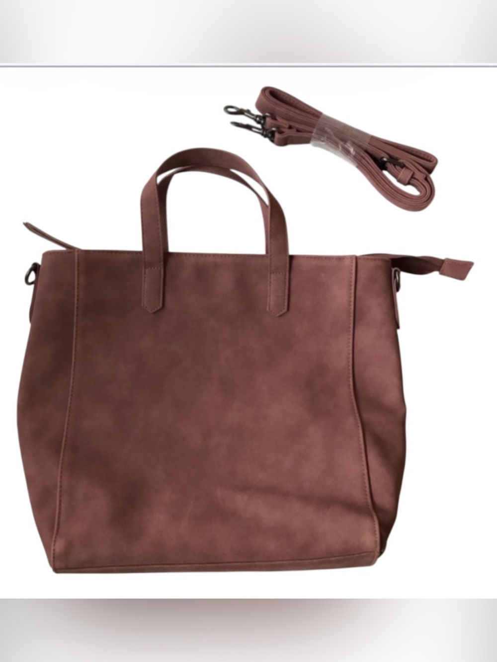 Universal Thread Mauve Pink Faux Leather Tote Crossbody Bag